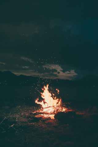 bonfire burning camp campfire